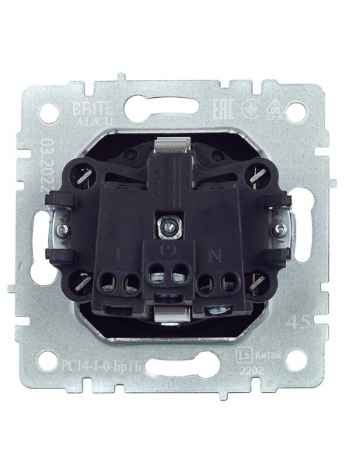 Розетка 1-м СП BRITE РС14-1-0-БрТБ 16А с заземл. защ. шторки бронза IEK BR-R14-16-K45 BR-R14-16-K45