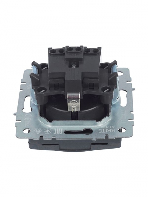 Розетка BRITE РСбш10-3-БрМ 16А IP20 с заземл. защ. шторки с крышкой маренго IEK BR-R16-16-K35 BR-R16-16-K35