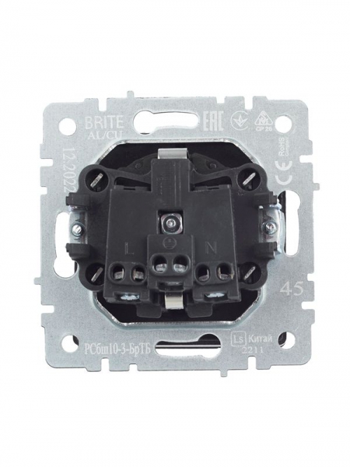 Розетка BRITE РСбш10-3-БрТБ 16А IP20 с заземл. защ. шторки с крышкой бронза IEK BR-R16-16-K45 BR-R16-16-K45