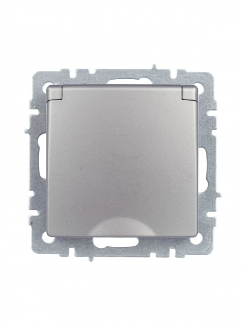 Розетка BRITE РСбш10-3-44-БрС 16А IP44 с заземл. защ. шторки с крышкой сталь IEK BR-R16-16-44-K46 BR-R16-16-44-K46