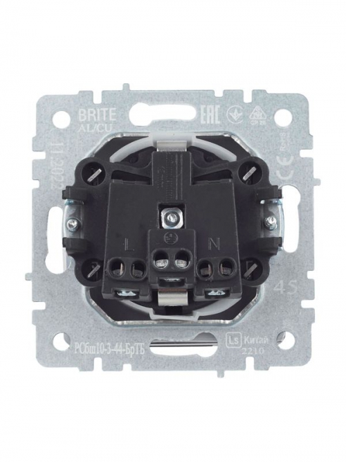 Розетка BRITE РСбш10-3-44-БрТБ 16А IP44 с заземл. защ. шторки с крышкой бронза IEK BR-R16-16-44-K45 BR-R16-16-44-K45