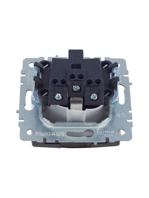 Розетка BRITE РСбш10-3-44-БрТБ 16А IP44 с заземл. защ. шторки с крышкой бронза IEK BR-R16-16-44-K45 BR-R16-16-44-K45