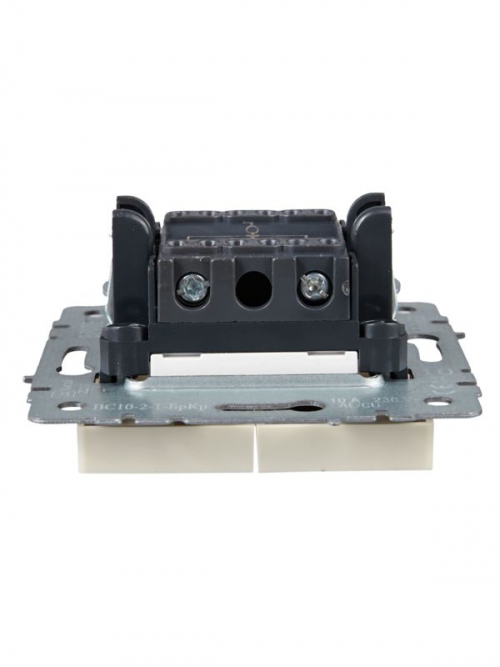 Выключатель 2-кл. СП BRITE ВС10-2-1-БрКр 10А с инд. беж. IEK BR-V20-1-10-K10 BR-V20-1-10-K10