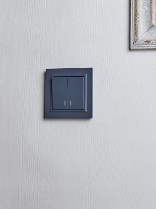 Выключатель 2-кл. СП BRITE ВС10-2-1-БрМ 10А с инд. маренго IEK BR-V20-1-10-K35 BR-V20-1-10-K35