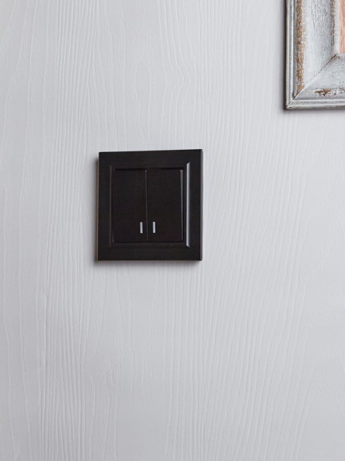 Выключатель 2-кл. СП BRITE ВС10-2-1-БрЧ 10А с инд. черн. IEK BR-V20-1-10-K02 BR-V20-1-10-K02