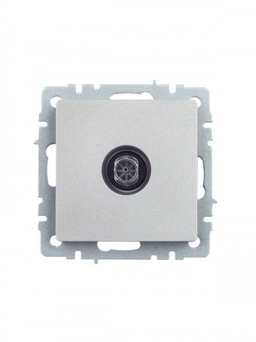 Розетка телевизионная оконечная TV СП Brite РТВ11-0-БрА алюм. IEK BR-A10-O-K47 BR-A10-O-K47