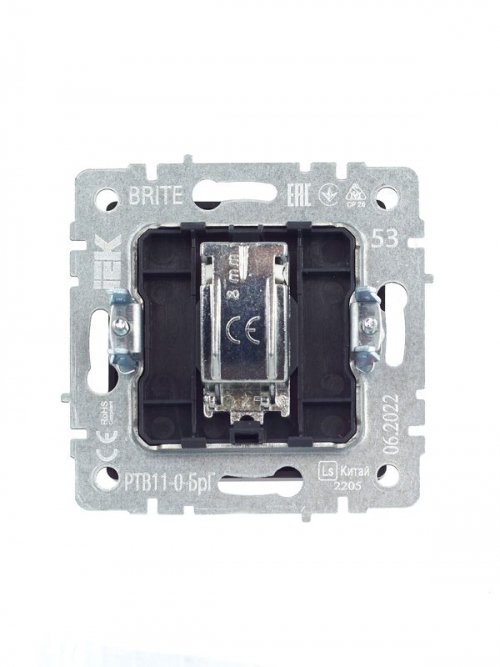 Розетка телевизионная оконечная TV СП Brite РТВ11-0-БрГ графит IEK BR-A10-O-K53 BR-A10-O-K53