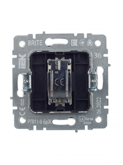 Розетка телевизионная оконечная TV СП Brite РТВ11-0-БрЖ жемчуж. IEK BR-A10-O-K36 BR-A10-O-K36