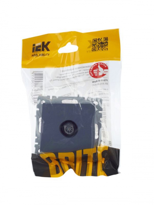 Розетка телевизионная оконечная TV СП Brite РТВ11-0-БрМ маренго IEK BR-A10-O-K35 BR-A10-O-K35