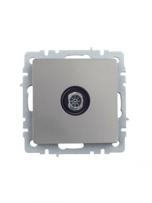 Розетка телевизионная оконечная TV СП Brite РТВ11-0-БрС сталь IEK BR-A10-O-K46 BR-A10-O-K46