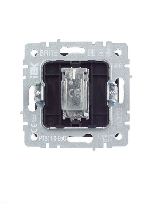 Розетка телевизионная оконечная TV СП Brite РТВ11-0-БрС сталь IEK BR-A10-O-K46 BR-A10-O-K46
