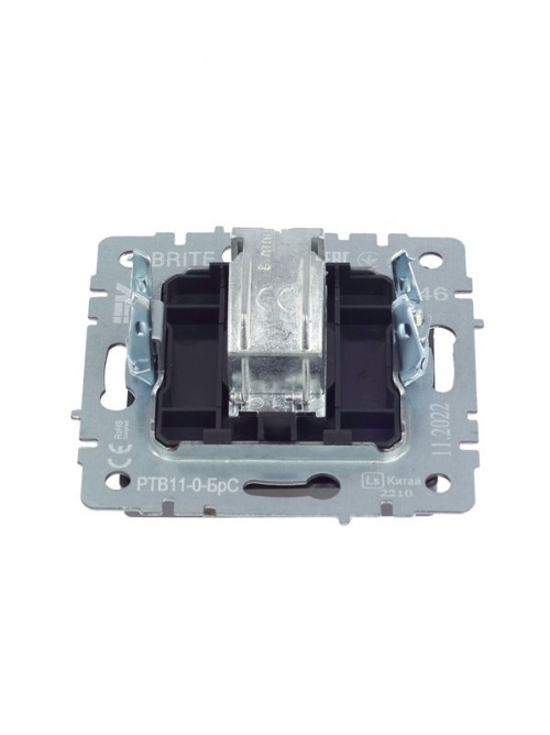 Розетка телевизионная оконечная TV СП Brite РТВ11-0-БрС сталь IEK BR-A10-O-K46 BR-A10-O-K46