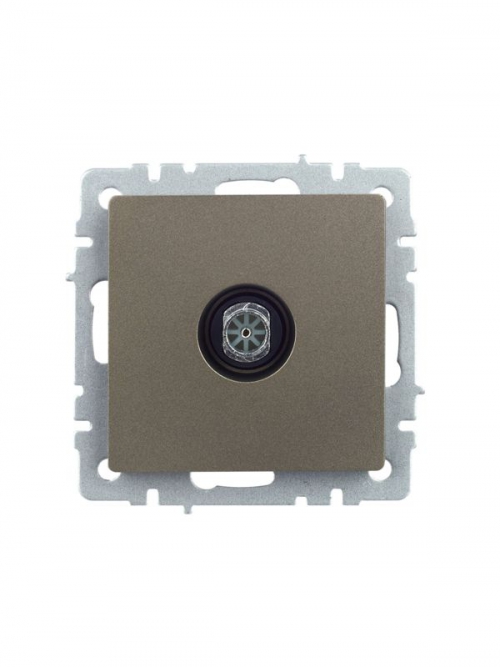 Розетка телевизионная оконечная TV СП Brite РТВ11-0-БрШ шампань IEK BR-A10-O-K37 BR-A10-O-K37