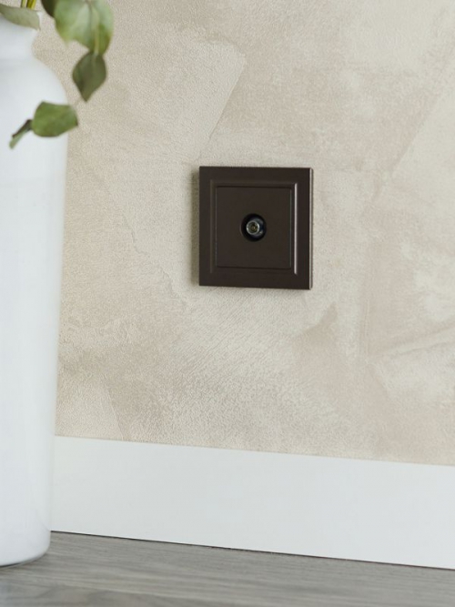 Розетка телевизионная оконечная TV СП Brite РТВ11-0-БрТБ бронз. IEK BR-A10-O-K45 BR-A10-O-K45