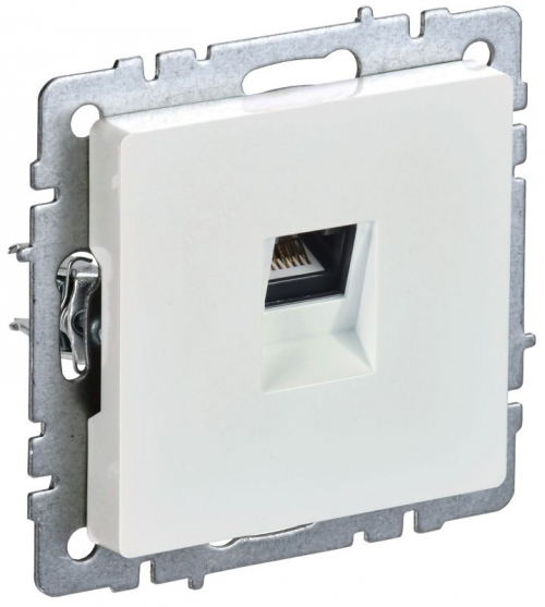 Розетка компьютерная СП RJ45 кат.5E BRITE РК10-БрЖ жемчуж. IEK BR-K10-1-K36 BR-K10-1-K36