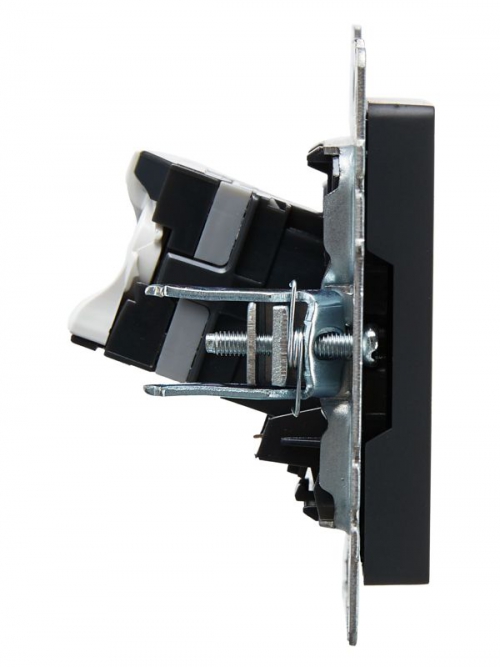 Розетка компьютерная СП RJ45 кат.5E BRITE РК10-БрГ графит IEK BR-K10-1-K53 BR-K10-1-K53