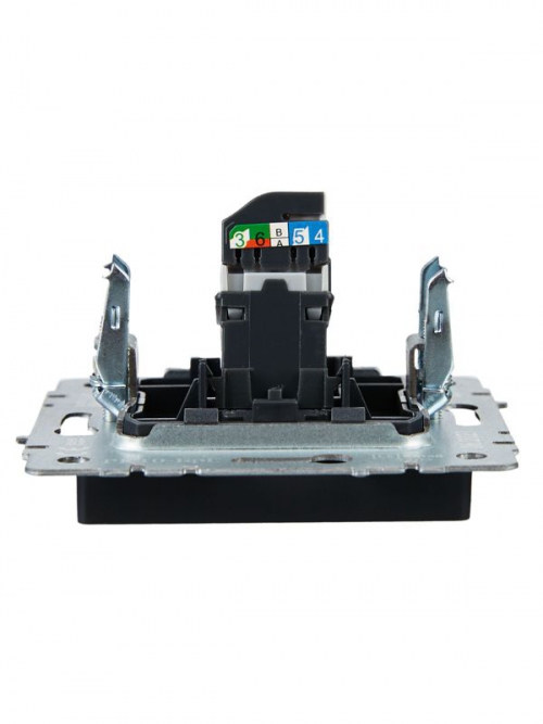 Розетка компьютерная СП RJ45 кат.5E BRITE РК10-БрГ графит IEK BR-K10-1-K53 BR-K10-1-K53