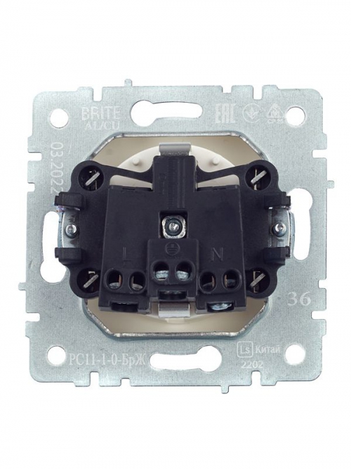 Розетка 1-м СП BRITE РС11-1-0-БрЖ 16А с заземл. без защ. шторки жемчуж. IEK BR-R11-16-K36 BR-R11-16-K36