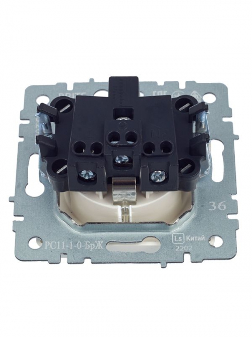 Розетка 1-м СП BRITE РС11-1-0-БрЖ 16А с заземл. без защ. шторки жемчуж. IEK BR-R11-16-K36 BR-R11-16-K36