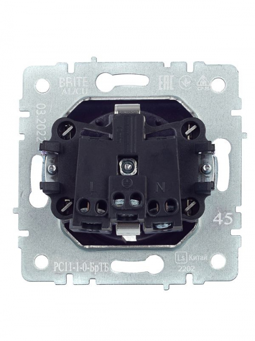 Розетка 1-м СП BRITE РС11-1-0-БрТБ 16А с заземл. без защ. шторки бронза IEK BR-R11-16-K45 BR-R11-16-K45