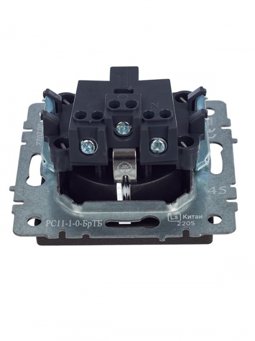 Розетка 1-м СП BRITE РС11-1-0-БрТБ 16А с заземл. без защ. шторки бронза IEK BR-R11-16-K45 BR-R11-16-K45