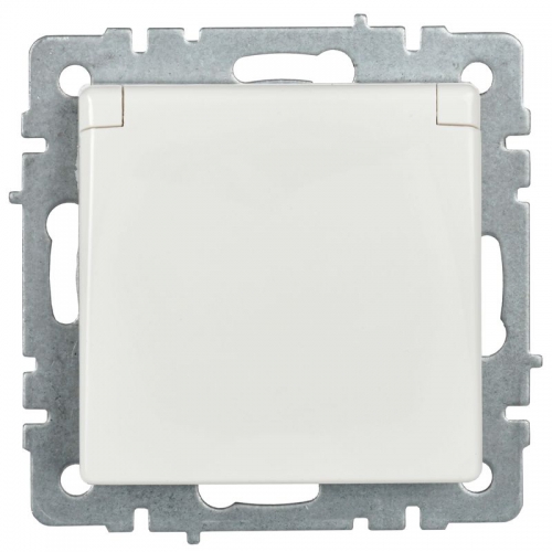 Розетка BRITE РСбш10-3-БрБ 16А IP20 с заземл. защ. шторки с крышкой бел. IEK BR-R16-16-K01 BR-R16-16-K01