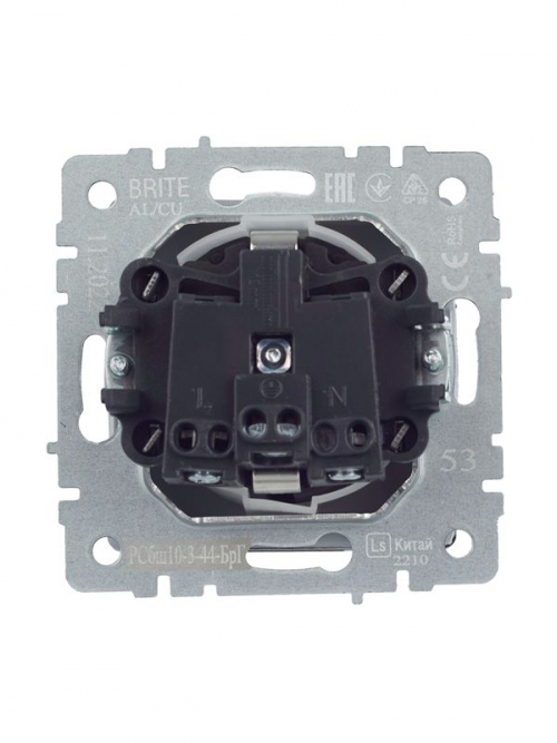 Розетка BRITE РСбш10-3-44-БрГ 16А IP44 с заземл. защ. шторки с крышкой графит IEK BR-R16-16-44-K53 BR-R16-16-44-K53