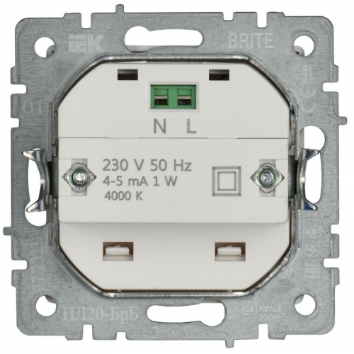 Подсветка светодиодная BRITE встраив. ПЛ20-БрБ бел. IEK BR-FL20-K01 BR-FL20-K01