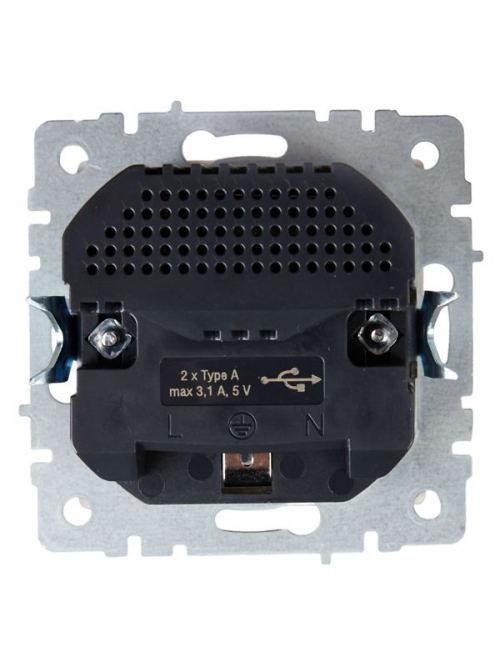 Розетка BRITE РЮш10-2-БрБ 16А с USB A+A 3.1А с заземл. защ. шторки бел. IEK BR-R14-16-U21-D31-K01 BR-R14-16-U21-D31-K01