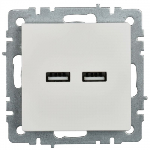 Розетка BRITE USB A+A 3.1А РЮ10-1-БрБ бел. IEK BR-U21-D31-K01 BR-U21-D31-K01