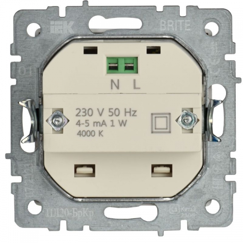 Подсветка светодиодная BRITE встраив. ПЛ20-БрКр беж. IEK BR-FL20-K10 BR-FL20-K10