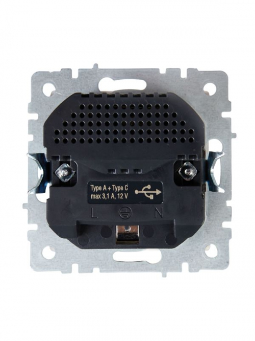 Розетка BRITE РЮш11-1-БрКр 16А с USB A+C 18Вт с заземл. защ. шторки беж. IEK BR-R14-16-U22-018-K10 BR-R14-16-U22-018-K10