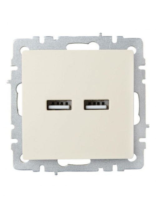 Розетка BRITE USB A+A 3.1А РЮ10-1-БрКр беж. IEK BR-U21-D31-K10 BR-U21-D31-K10