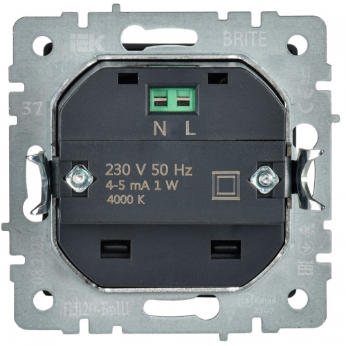 Подсветка светодиодная BRITE встраив. ПЛ20-БрШ шампань IEK BR-FL20-K37 BR-FL20-K37