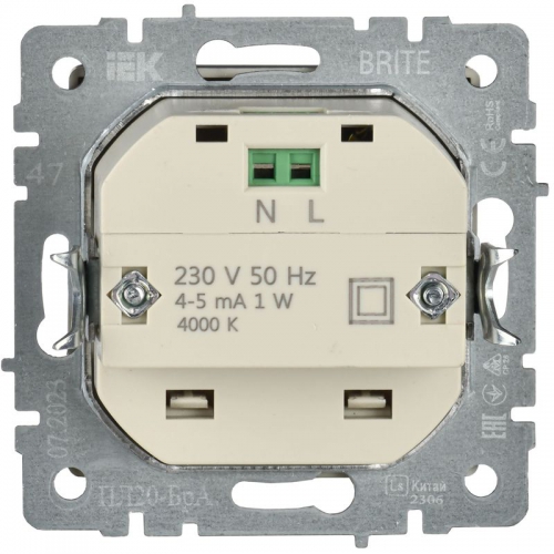 Подсветка светодиодная BRITE встраив. ПЛ20-БрА алюм. IEK BR-FL20-K47 BR-FL20-K47
