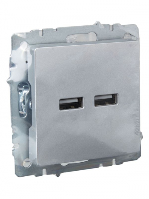 Розетка BRITE USB A+A 3.1А РЮ10-1-БрА алюм. IEK BR-U21-D31-K47 BR-U21-D31-K47