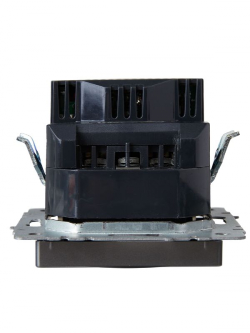 Розетка BRITE РЮш10-1-БрС 16А с USB A+A 2.1А с заземл. защ. шторки сталь IEK BR-R14-16-U21-D21-K46 BR-R14-16-U21-D21-K46