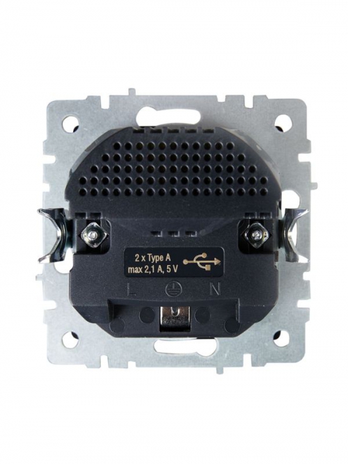 Розетка BRITE РЮш10-1-БрТБ 16А с USB A+A 2.1А с заземл. защ. шторки темн. бронза IEK BR-R14-16-U21-D21-K45 BR-R14-16-U21-D21-K45