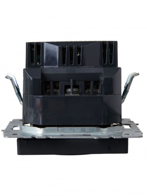 Розетка BRITE РЮш10-1-БрЧ 16А с USB A+A 2.1А с заземл. защ. шторки черн. IEK BR-R14-16-U21-D21-K02 BR-R14-16-U21-D21-K02