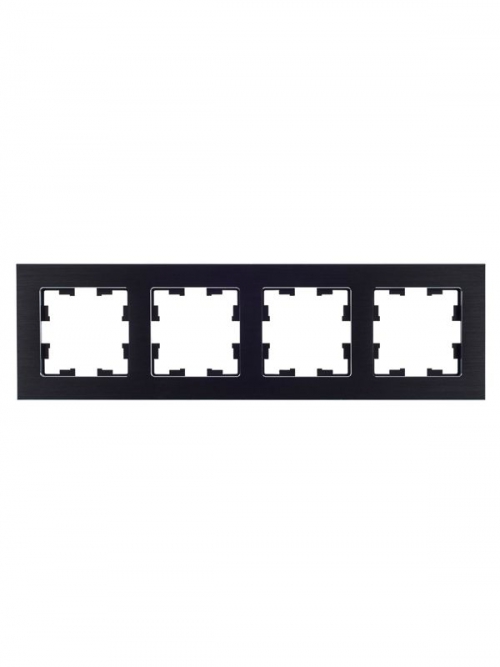 Рамка 4-м BRITE РУ-4-1-БрЧ металл черн. IEK BR-M42-M-K02 BR-M42-M-K02