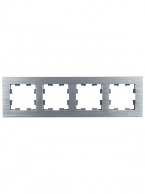 Рамка 4-м BRITE РУ-4-1-БрА металл алюм. IEK BR-M42-M-K47 BR-M42-M-K47