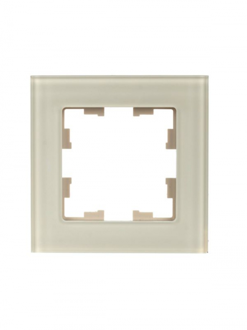 Рамка 1-м BRITE РУ-1-2-БрВа стекло ванильн. IEK BR-M12-G-K10 BR-M12-G-K10
