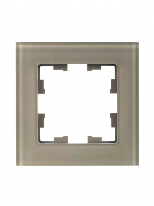Рамка 1-м BRITE РУ-1-2-БрД стекло дым. IEK BR-M12-G-K30 BR-M12-G-K30