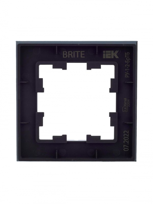 Рамка 1-м BRITE РУ-1-2-БрТБ стекло темн. бронза IEK BR-M12-G-K45 BR-M12-G-K45