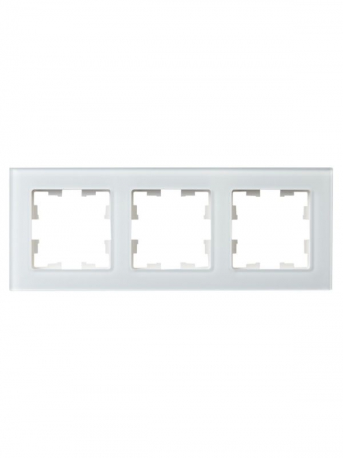 Рамка 3-м BRITE РУ-3-2-БрБ стекло бел. IEK BR-M32-G-K01 BR-M32-G-K01