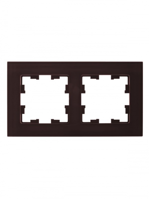 Рамка 2-м BRITE РУ-2-2-БрТБ стекло темн. бронза IEK BR-M22-G-K45 BR-M22-G-K45