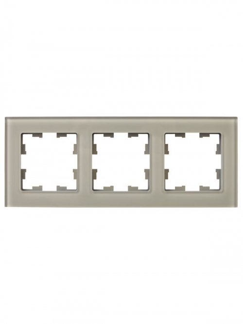 Рамка 3-м BRITE РУ-3-2-БрД стекло дым. IEK BR-M32-G-K30 BR-M32-G-K30