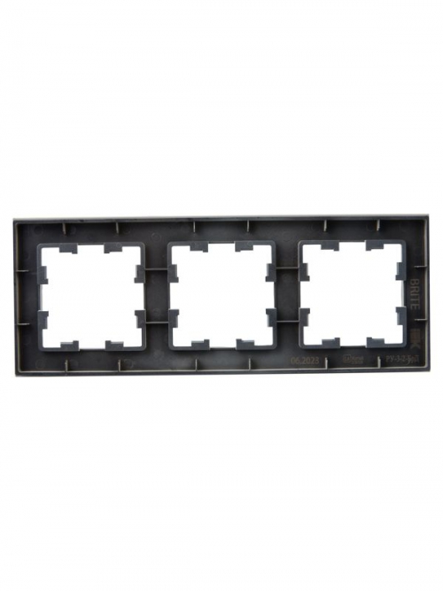 Рамка 3-м BRITE РУ-3-2-БрД стекло дым. IEK BR-M32-G-K30 BR-M32-G-K30