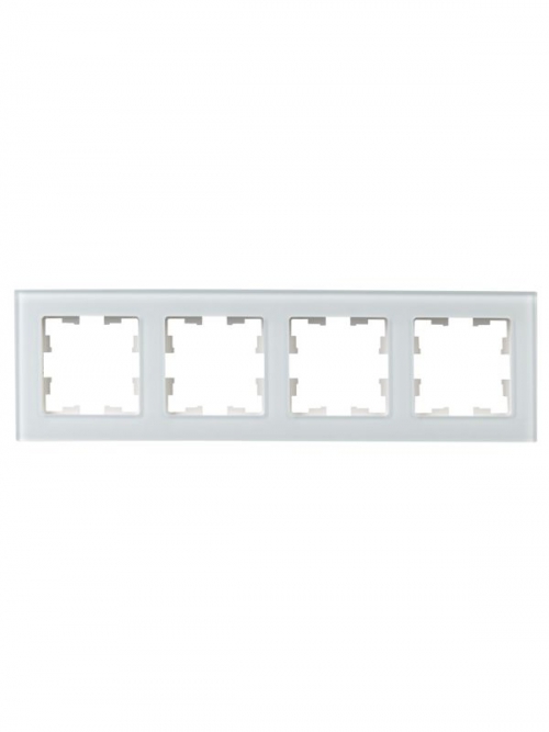 Рамка 4-м BRITE РУ-4-2-БрБ стекло бел. IEK BR-M42-G-K01 BR-M42-G-K01