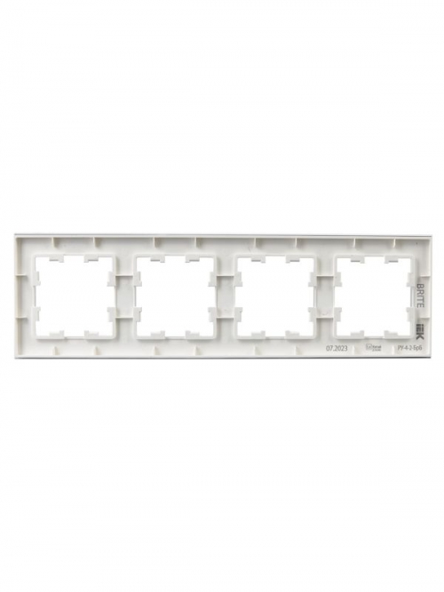 Рамка 4-м BRITE РУ-4-2-БрБ стекло бел. IEK BR-M42-G-K01 BR-M42-G-K01